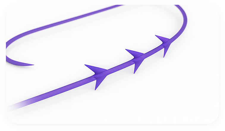 고정실로 퍼짐/이동 부작용 방지